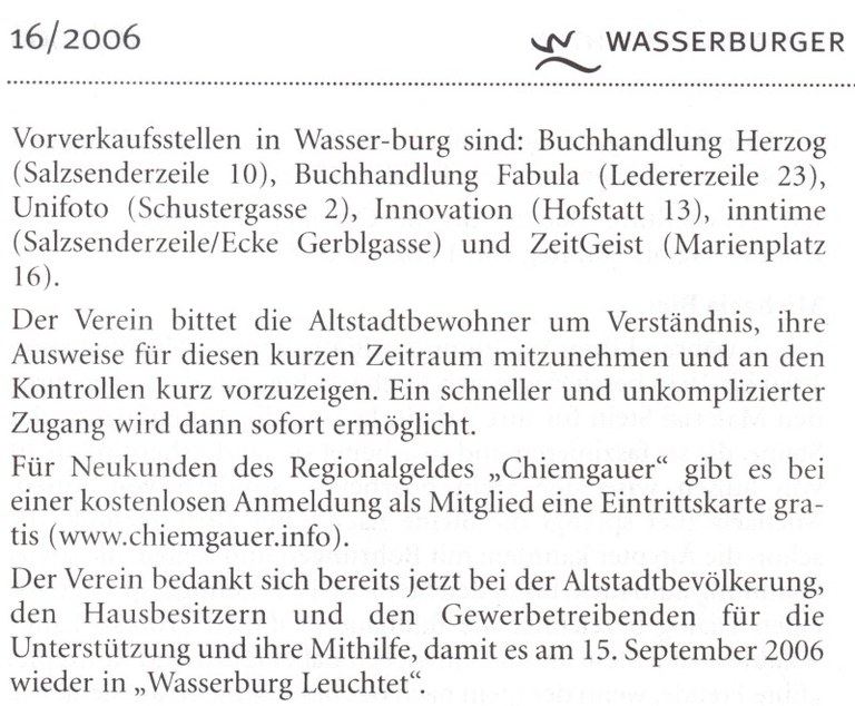 Wasserburger Heimatnachrichten